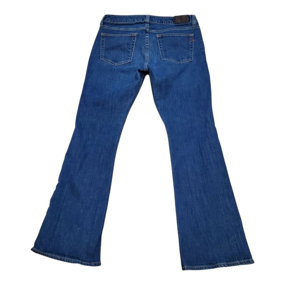 GAP 1969 SZ 8 Ankle Bootcut Low-rise Distressed 5-Pocket Blue Jeans - Picture 8 of 10